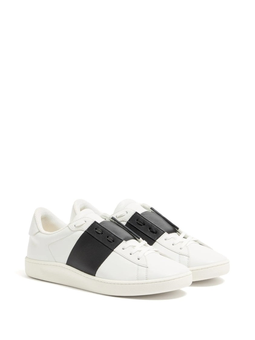 Valentino White Open Royco Leather Sneakers
