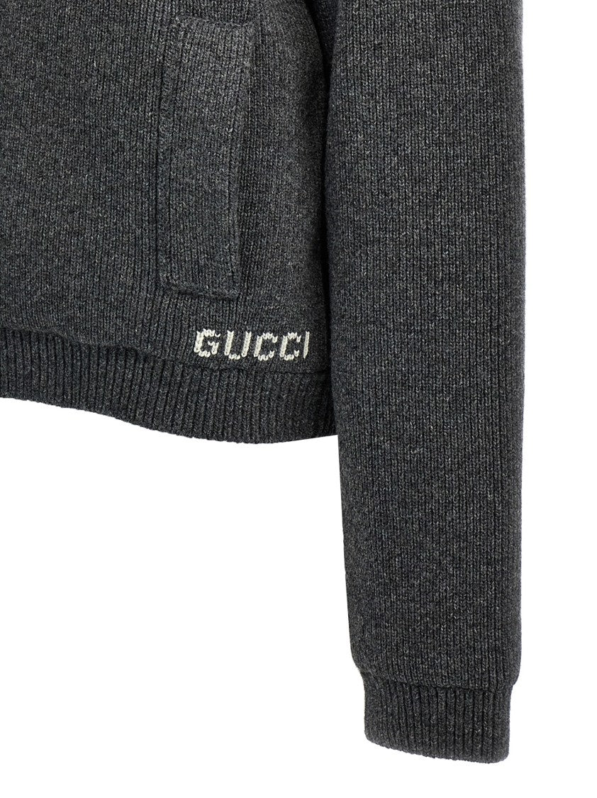 Gucci Padded Cardigan With Jewel Collar