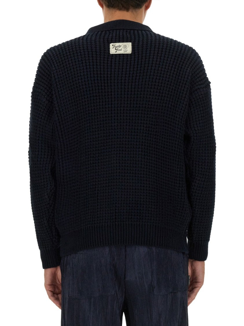 Family First Textured Knit Cardigan