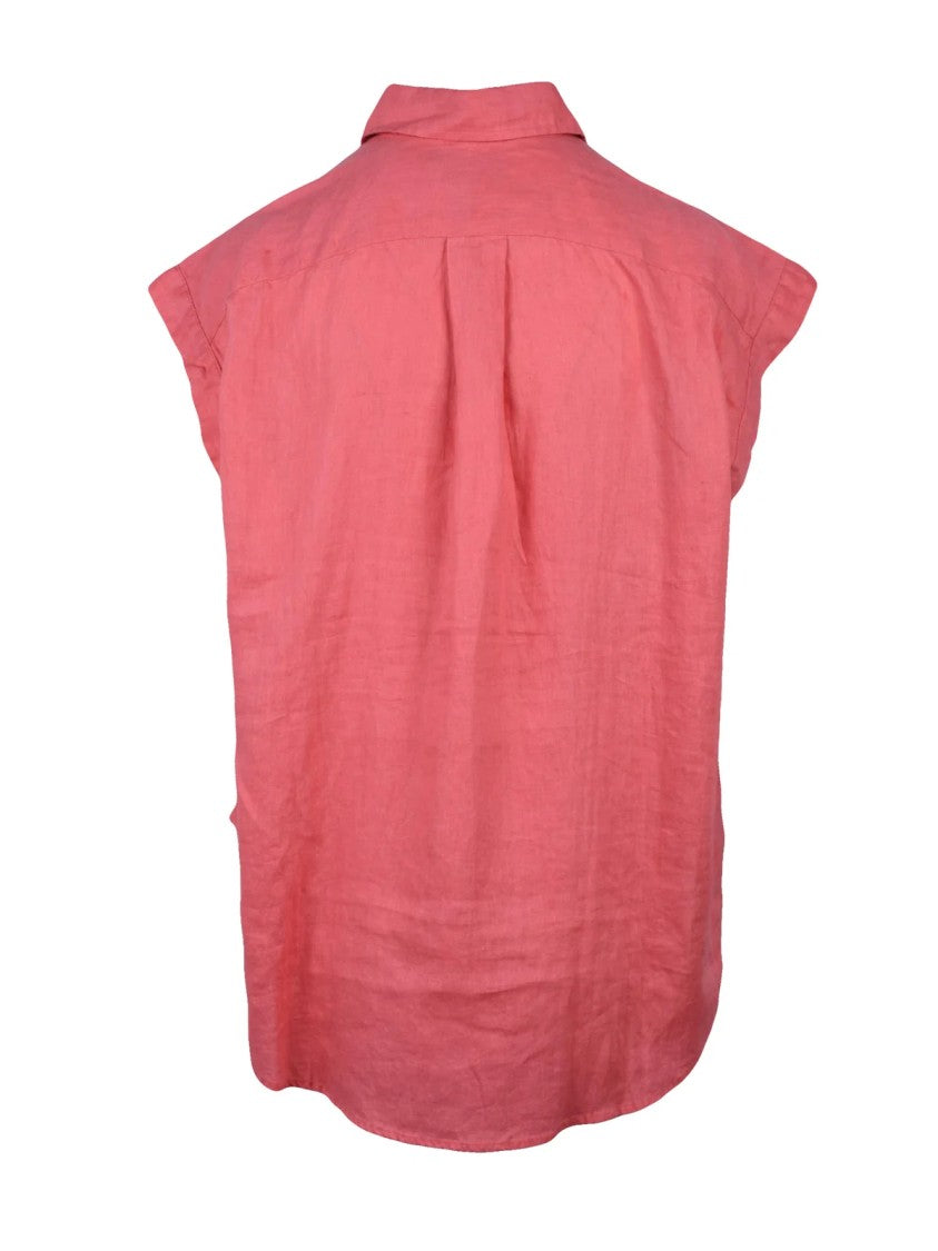 Polo Ralph Lauren Pink Women Linen Blouse