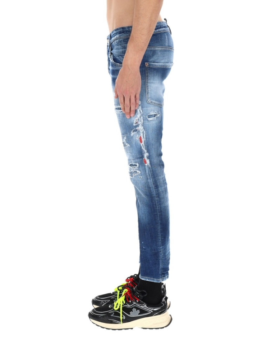 Dsquared2 Belvira Medium Blue Distressed Jeans