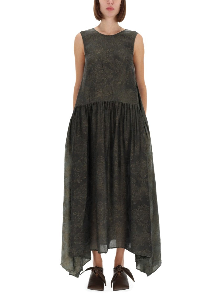 Uma Wang Avery Sleeveless Asymmetrical Maxi Dress