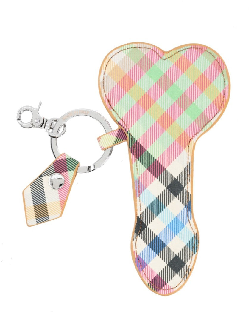 Vivienne Westwood Pastel Plaid Polyurethane Keychain Charm