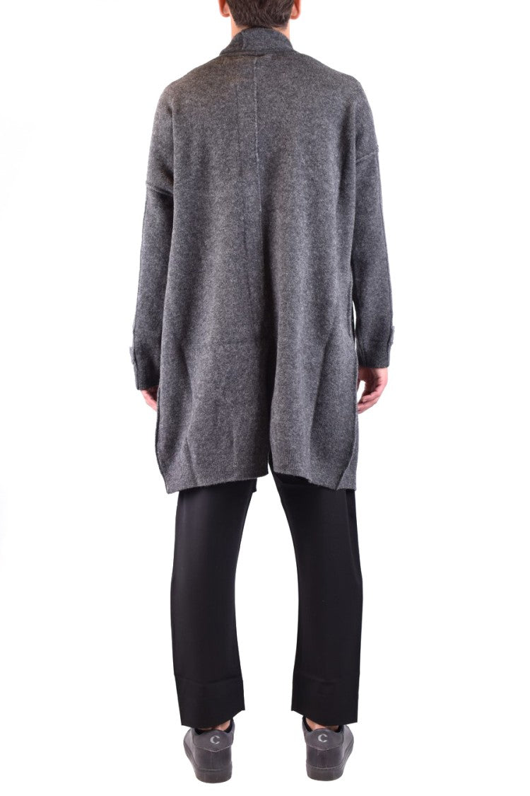 Isabel Benenato Graphite Grey Oversized Jacket With Shawl Collar