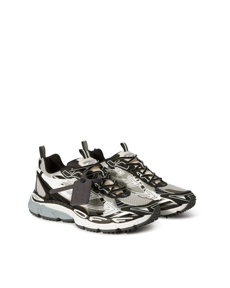 Off-White Dynamic Performance Sneakers With Mesh And Synthetic Overlays