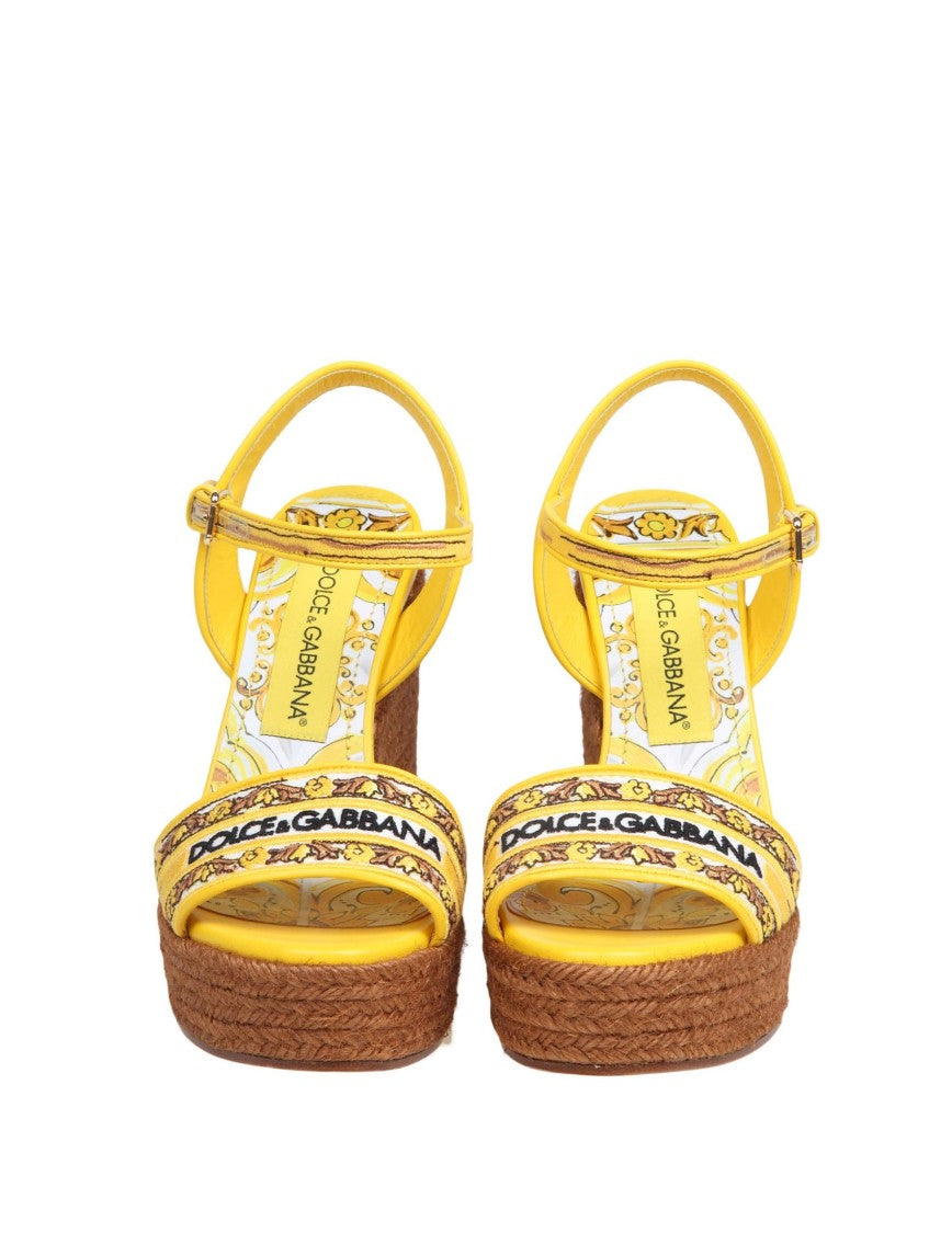 Dolce & Gabbana Multicolor Lolita Sandals With Wedge