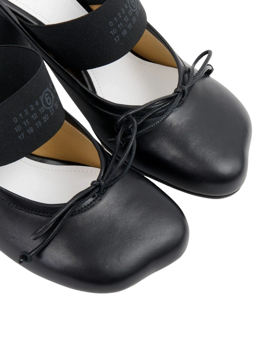 Mm6 By Maison Margiela 70Mm Logo-Elastic Bow Detail Mules