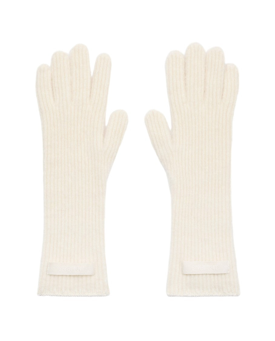 Jacquemus Ribbed Wool Gloves With Grosgrain Logo Detail