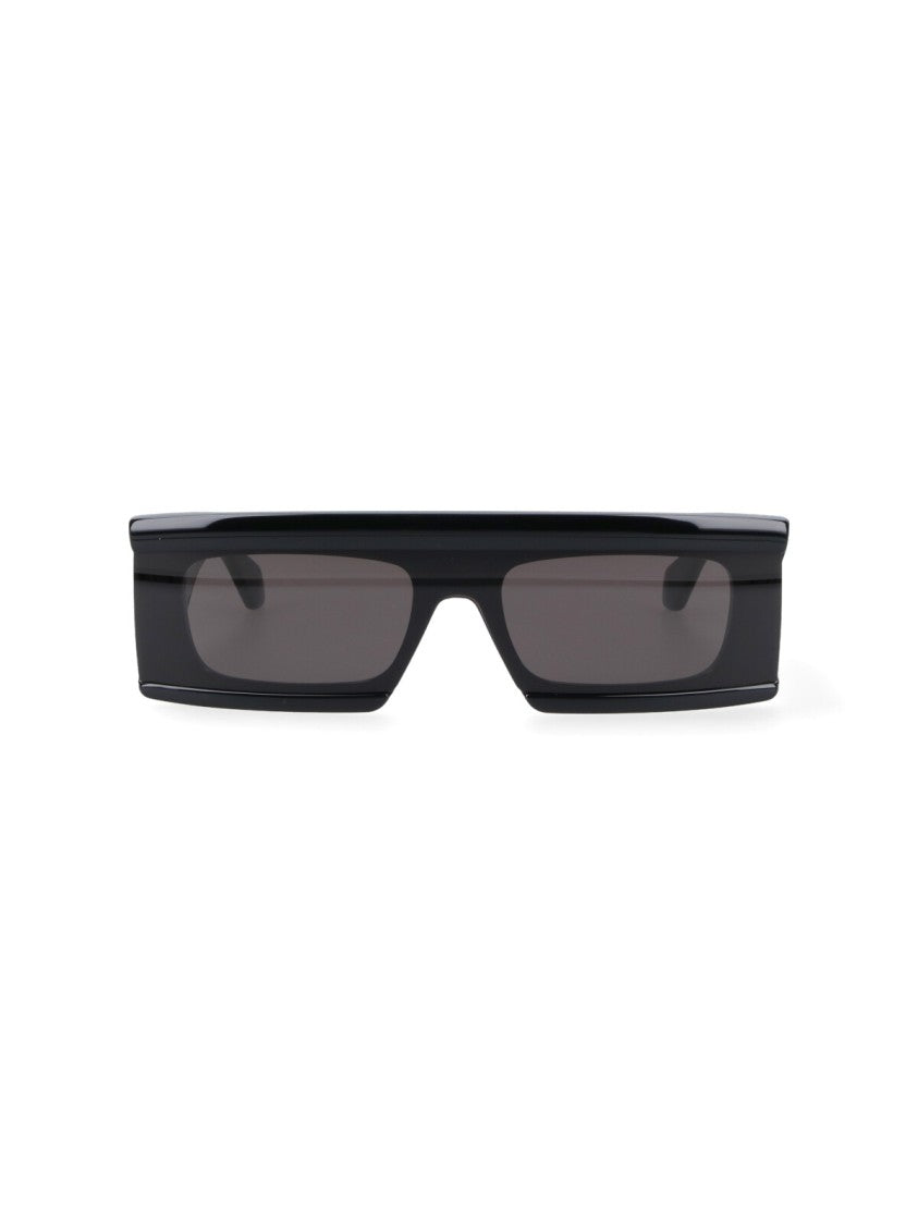 Alaïa Black Mask Rectangular Acetate Frame Sunglasses