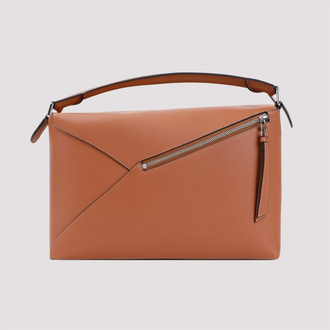 Loewe Geometric Brown Calfskin Puzzle Edge Shoulder Bag