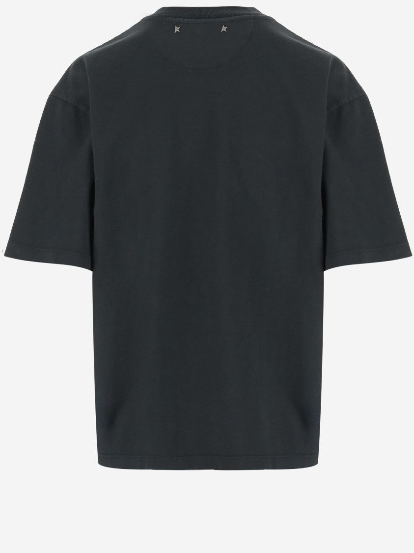Golden Goose Cotton T-Shirt With Crystals