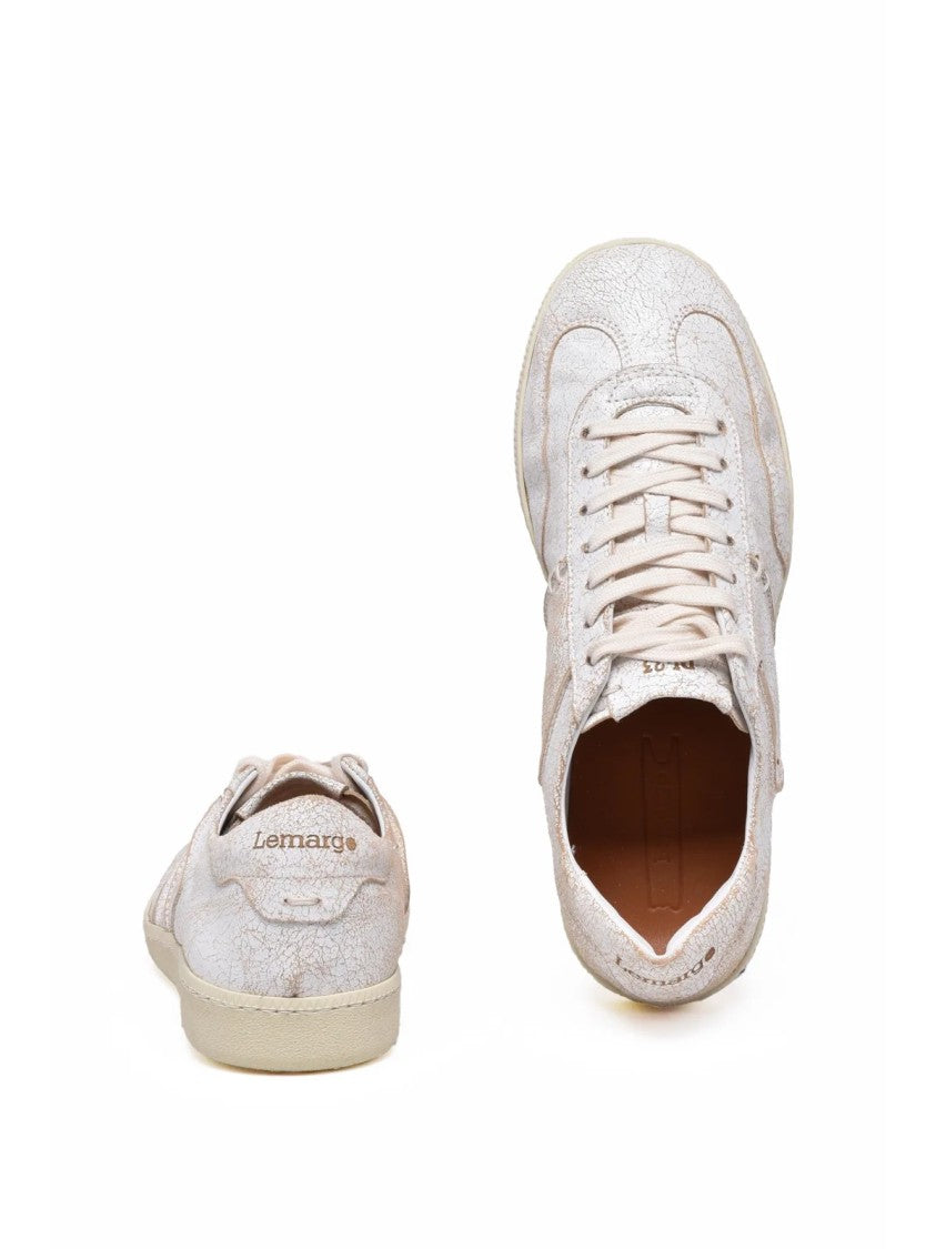 Lemargo Distressed Leather Sneakers With Vintage Aesthetic