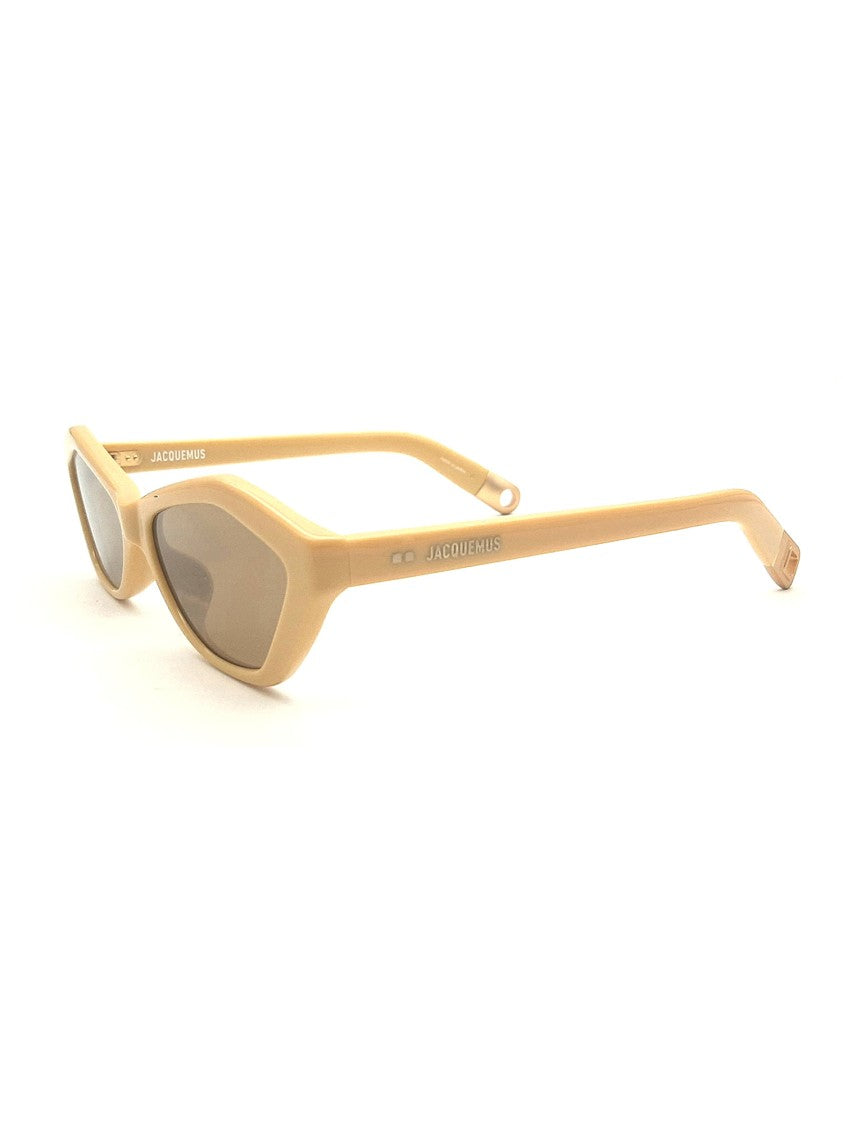 Jacquemus Cat-Eye Sunglasses In Vibrant Yellow And Orange Acetate