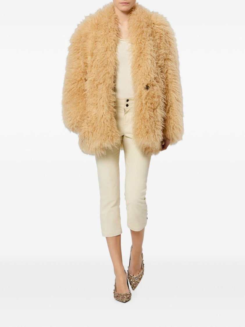 Isabel Marant Plush Textured Single-Button Coat