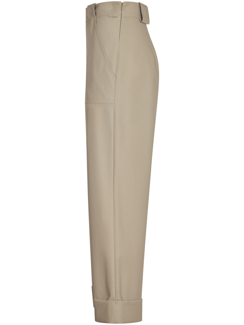 Max Mara Relaxed Fit High-Waisted Sand Trousers