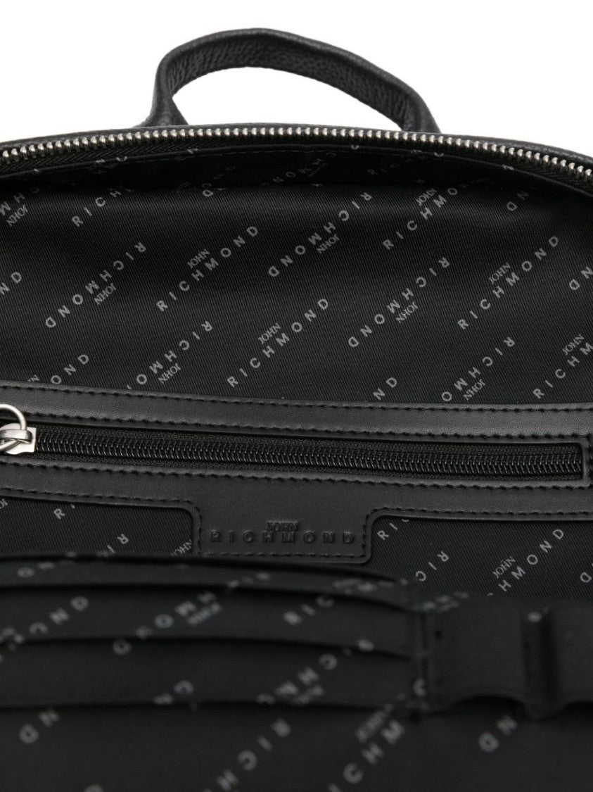 John Richmond Structured Black Minimalist Bag With Clean Lines