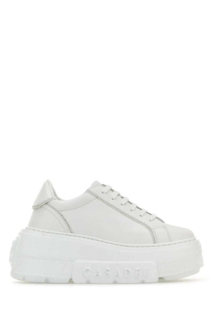 Casadei White Leather Nexus Sneakers