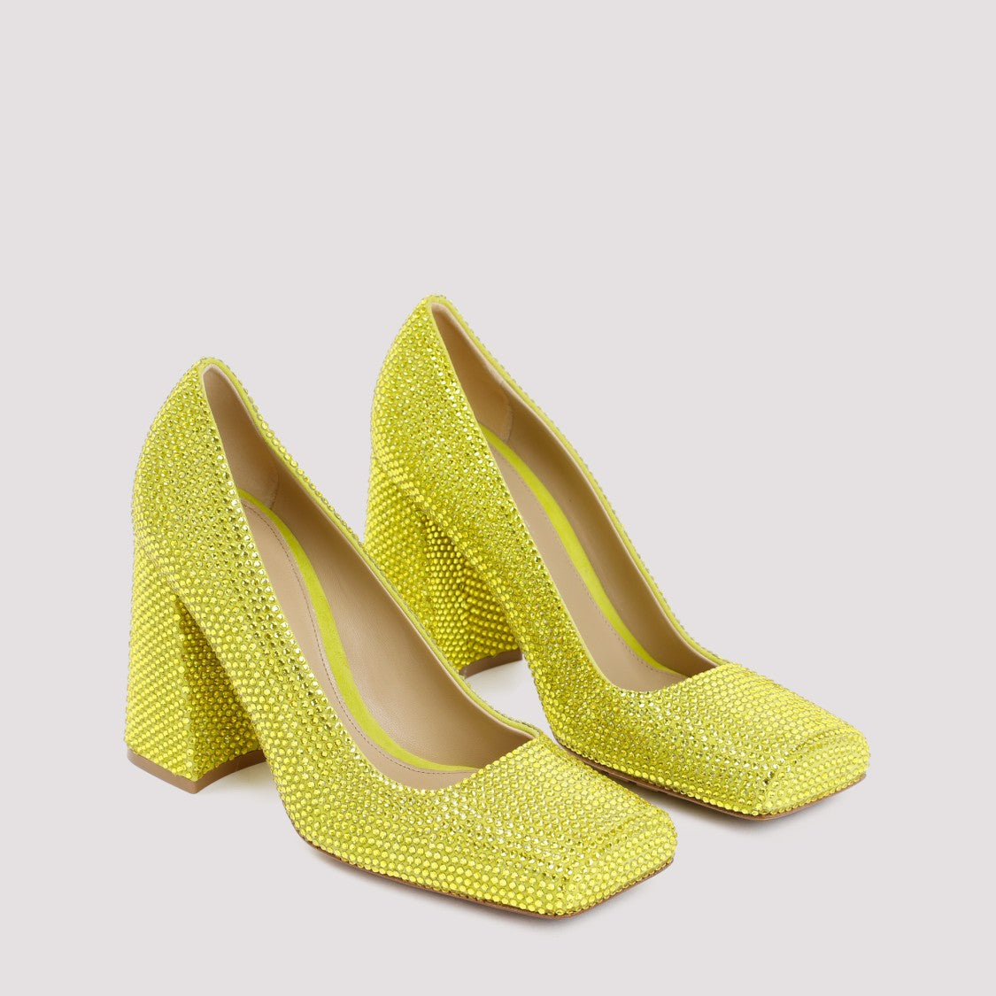 Bottega Veneta Kiwi Green Tower Pumps