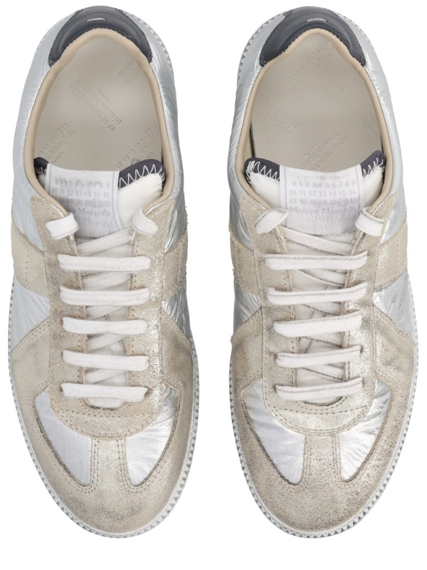 Maison Margiela Iridescent Replica Polyester-Blend Suede Sneakers