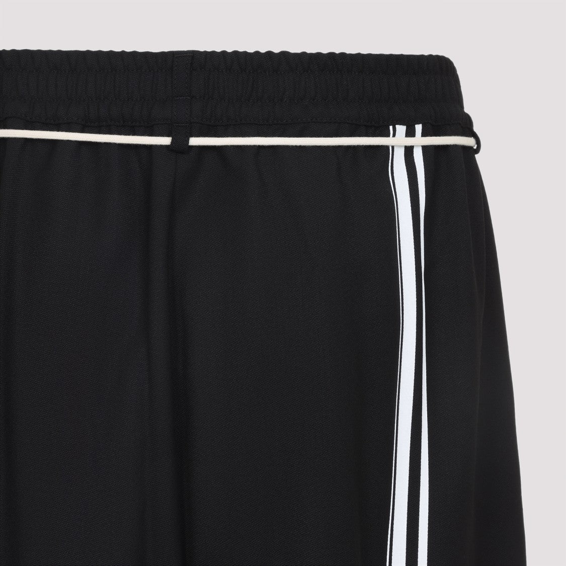Mordecai Black Virgin Wool Drawstring Pant