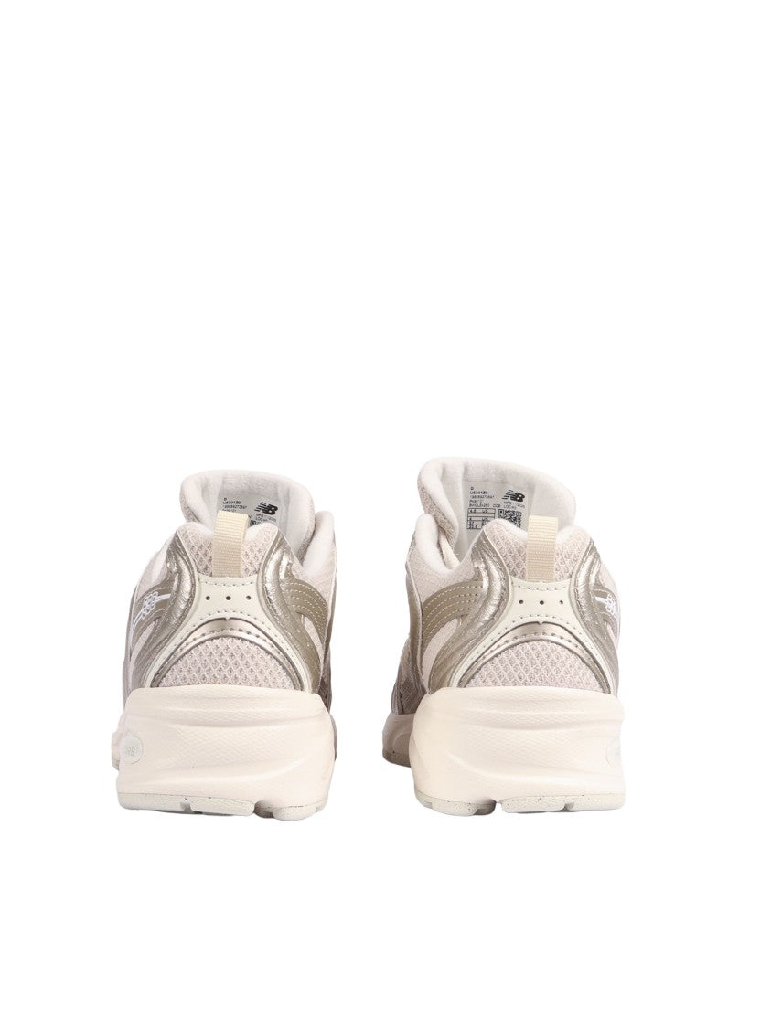 New Balance Gold Metallic Linen Synthetic Sneakers