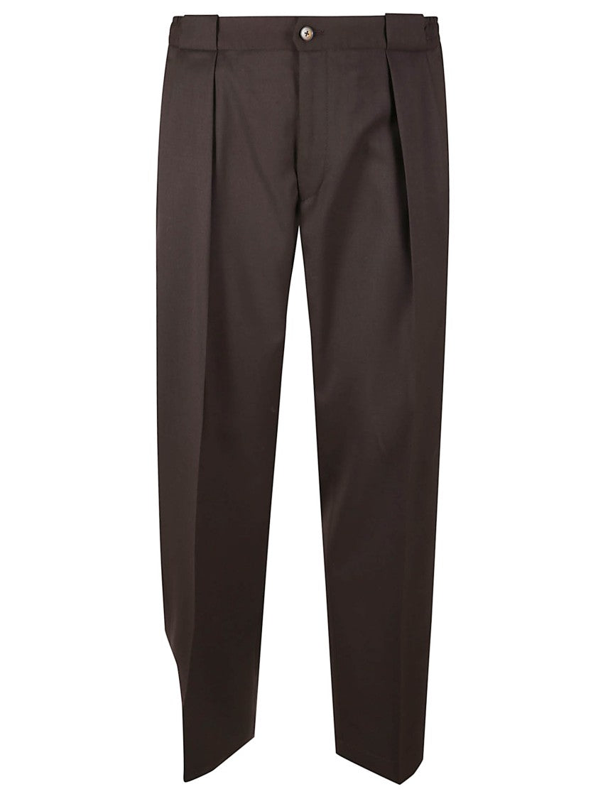 Briglia Tailored Brown Trousers With Classic Fit