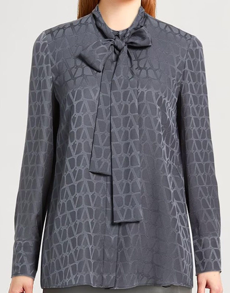 Valentino Garavani Textured Blue Shirt