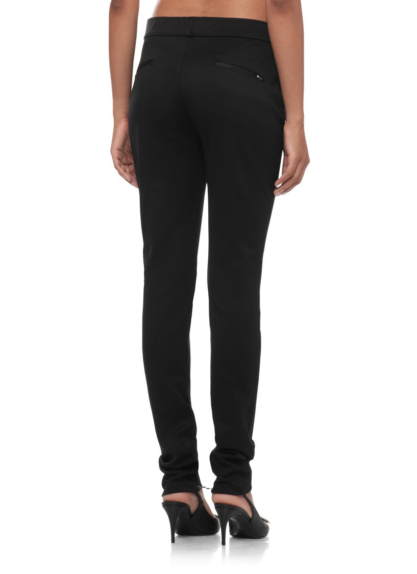 Coperni Tailored Black Leggings With Elasticated Waist And Functional Pockets