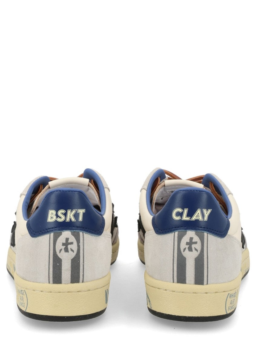Premiata Beige Bsktclay Perforated Panel Sneakers