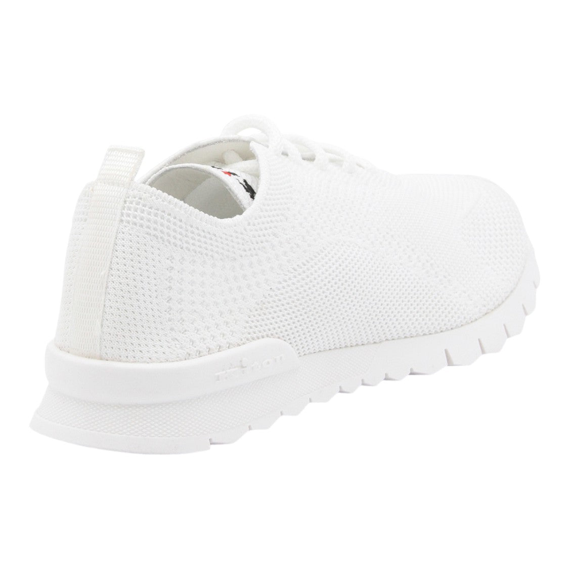 Kiton Minimalist White Sneakers With Knitted Upper