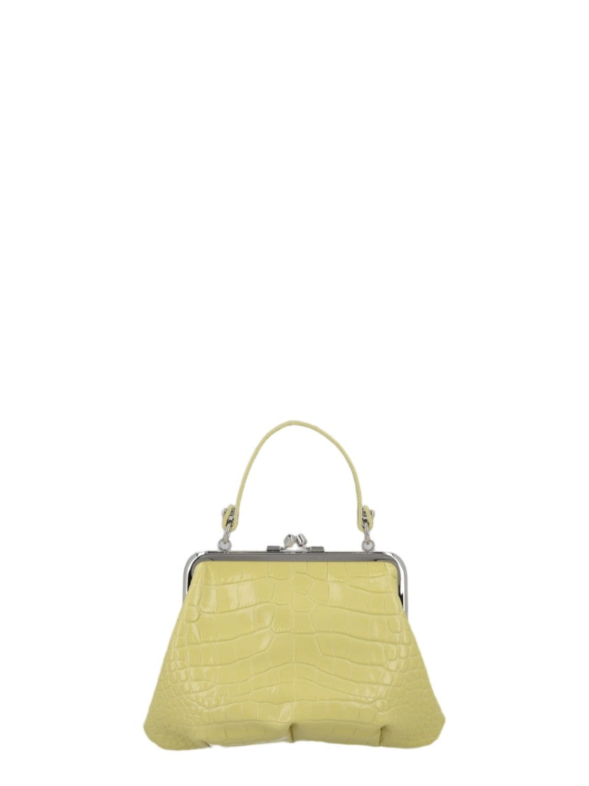 Vivienne Westwood Green Calf Leather Crocodile Pattern Tote Bag
