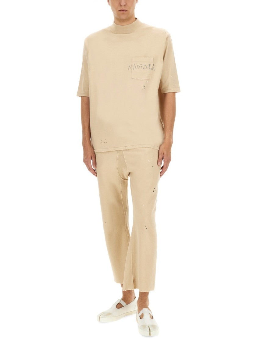 Maison Margiela Oversized Cotton T-Shirt With Subtle Logo