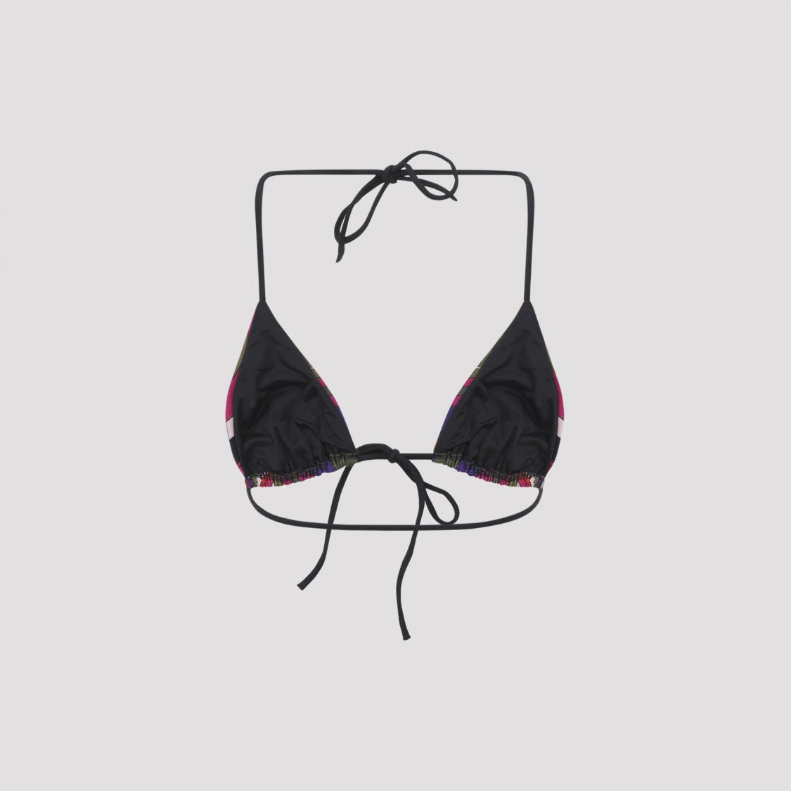 Pucci Triangle Bikini Top With Abstract Pattern And Adjustable Straps