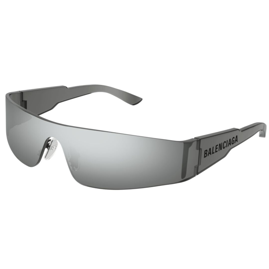 Balenciaga Bb0041s Wraparound Shield Sunglasses