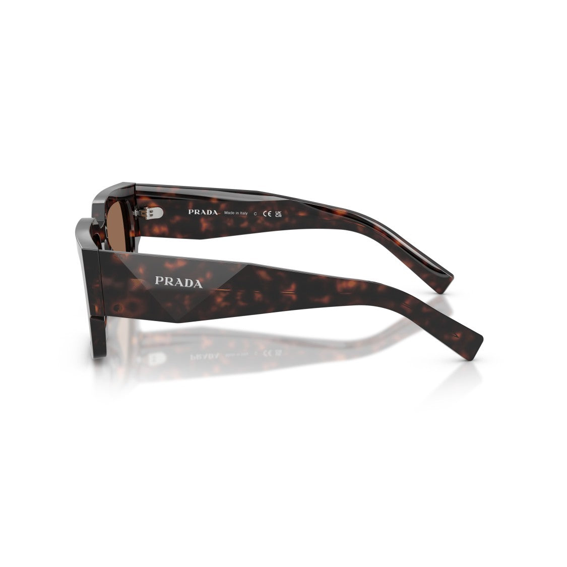Prada 0Pr B17s Bold Rectangular Tortoiseshell Acetate Sunglasses