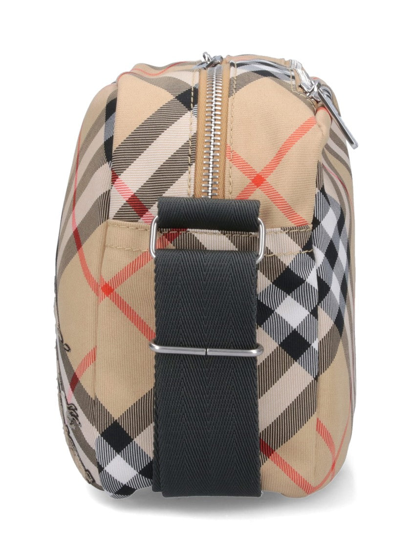 Burberry Beige Multicolor Check Pattern Burberry Crossbody Bag