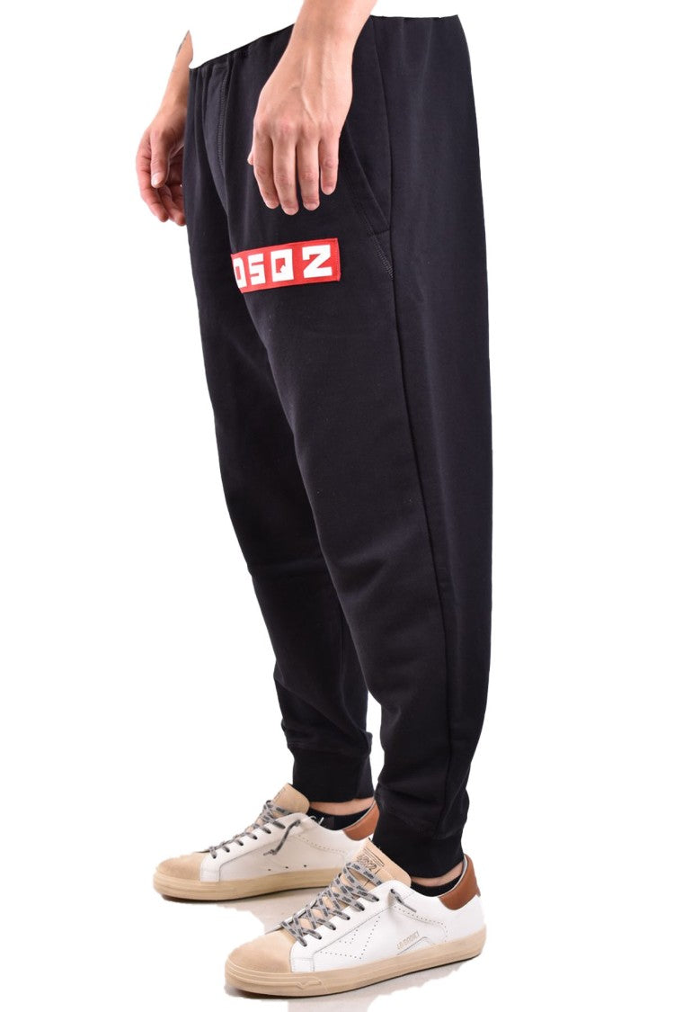 Dsquared2 Black Cotton Sweatpants