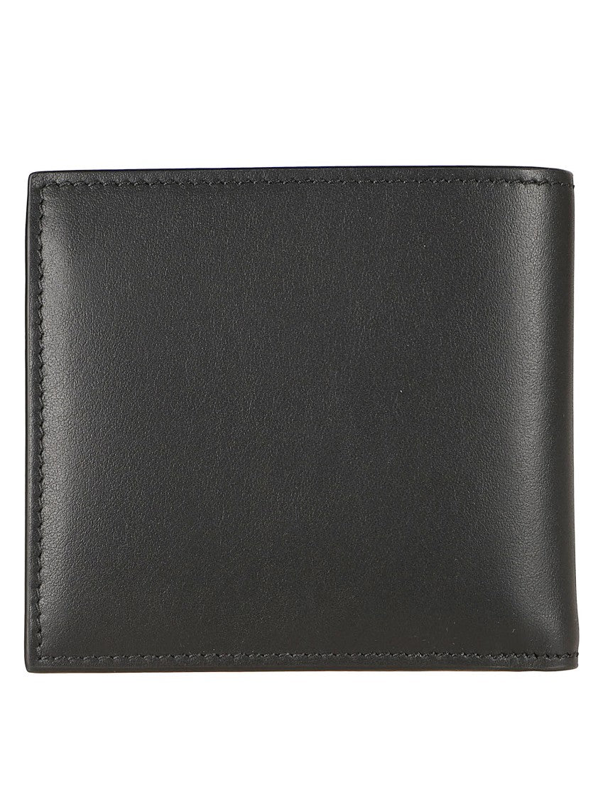 Alexander Mcqueen Sophisticated Black Calf Leather Wallet