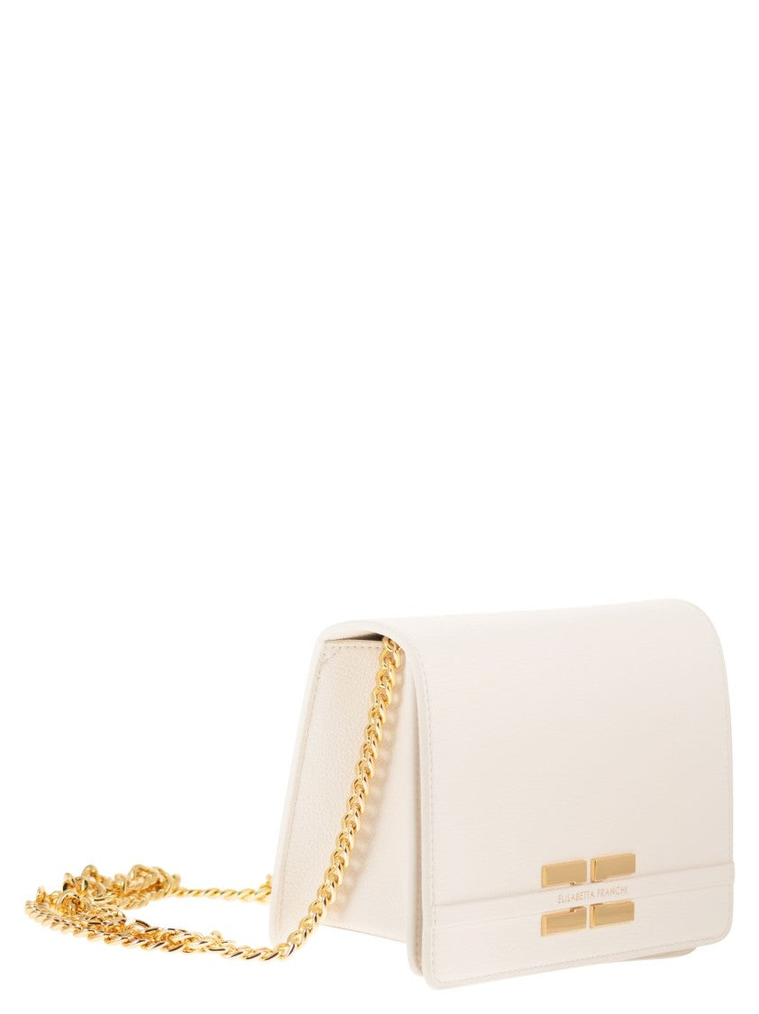 Elisabetta Franchi Compact Leather-Effect Shoulder Bag