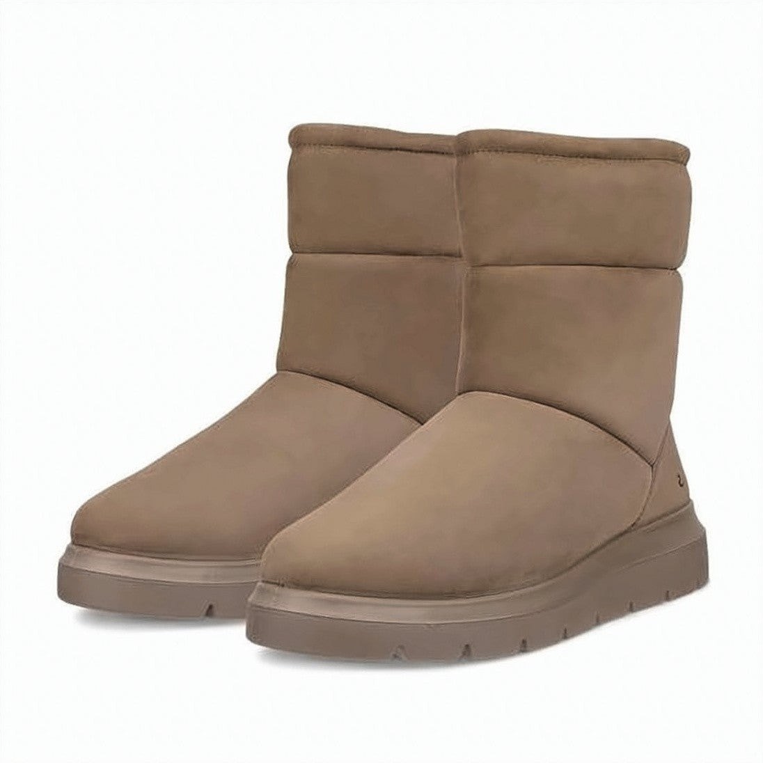 Ecco Nubuck Ankle Boots With Padded Design And Ridged Sole