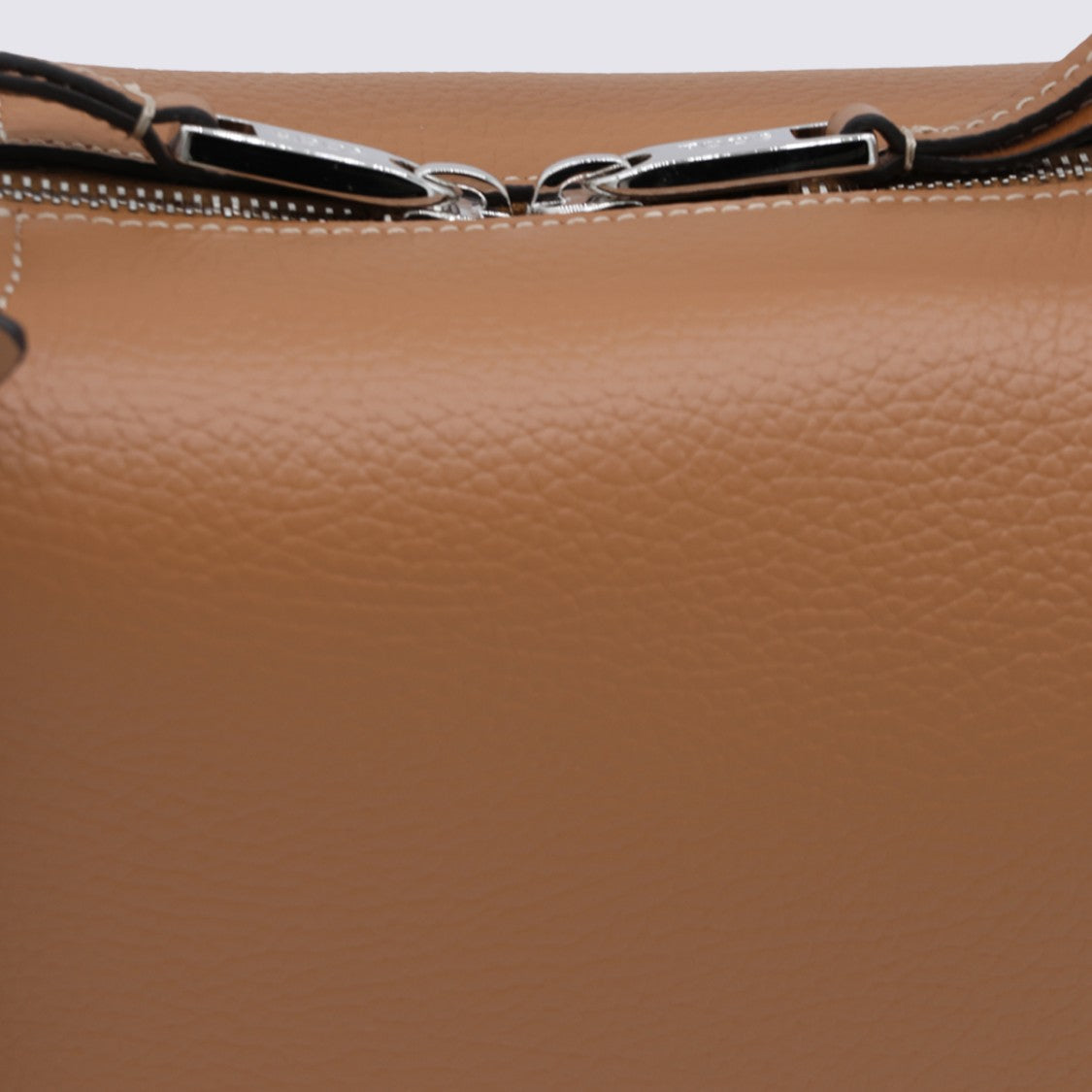 Tod's Textured Leather Handbag With Silver-Tone Charm