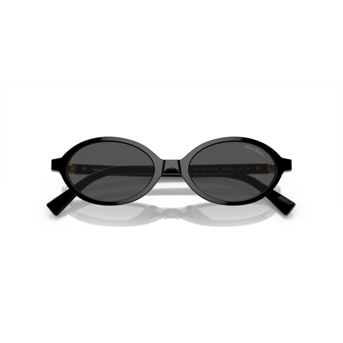 Miu Miu 0Mu 04Zs Oval-Frame Black Acetate Sunglasses
