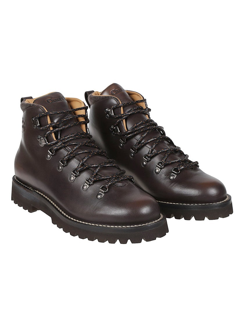 Church's Poulton Brown Leather Lace-Up Boots