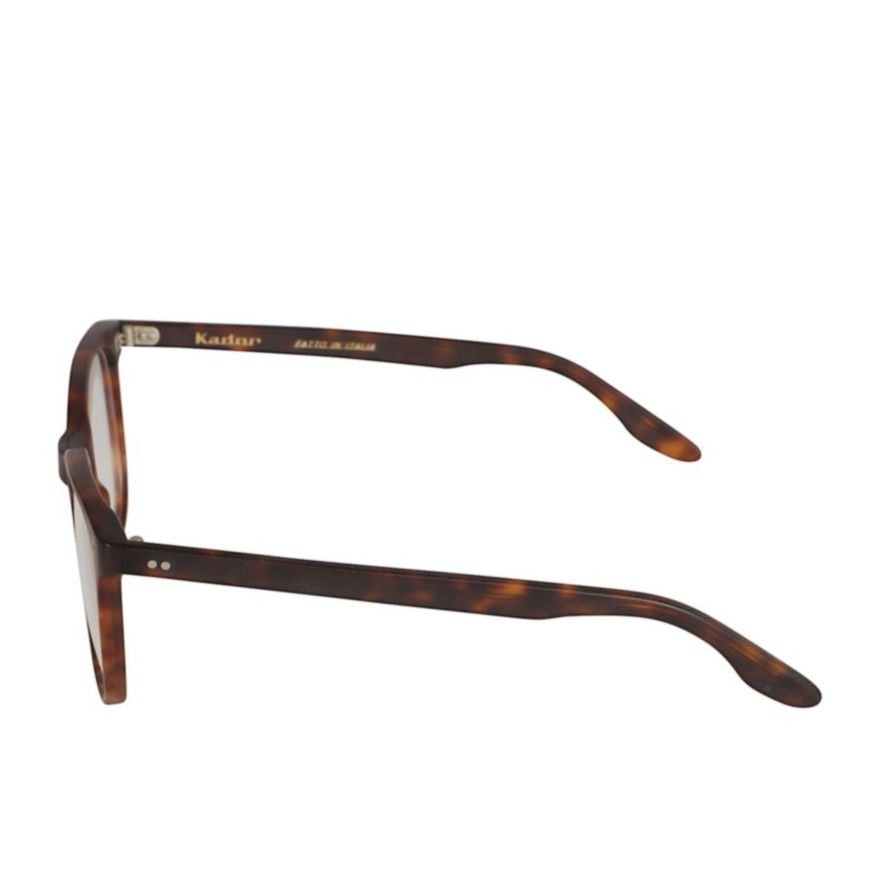 Kador York Rectangular Tortoiseshell Frame Eyeglasses With Metallic Accents