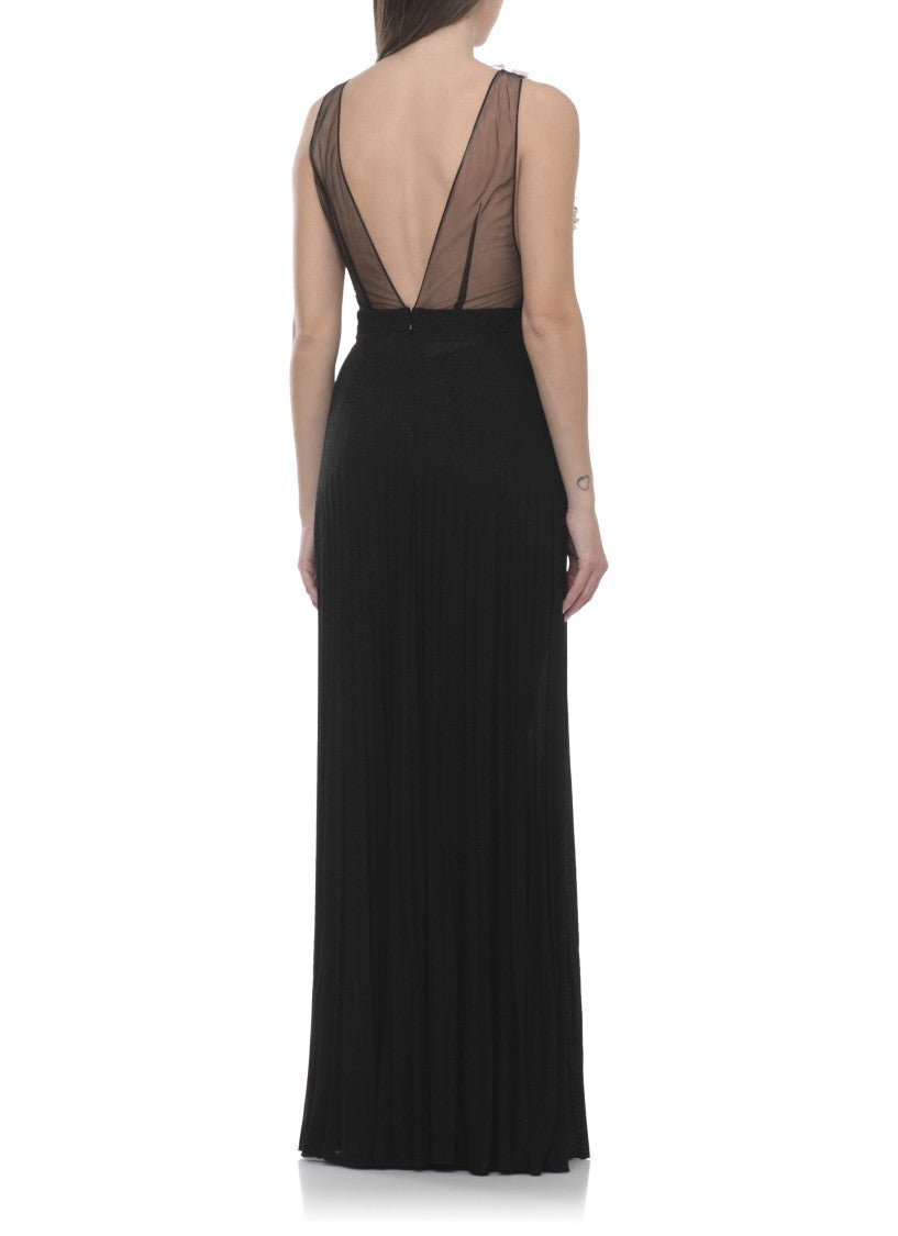 Elisabetta Franchi Dramatic Tulle Evening Gown With Crystal Embellishments