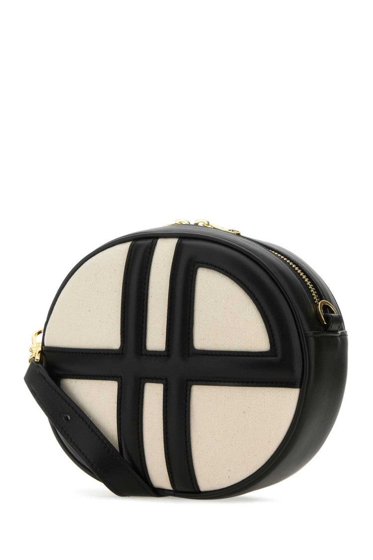 Patou Two-Tone Denim And Leather Le Jp Shoulder Bag