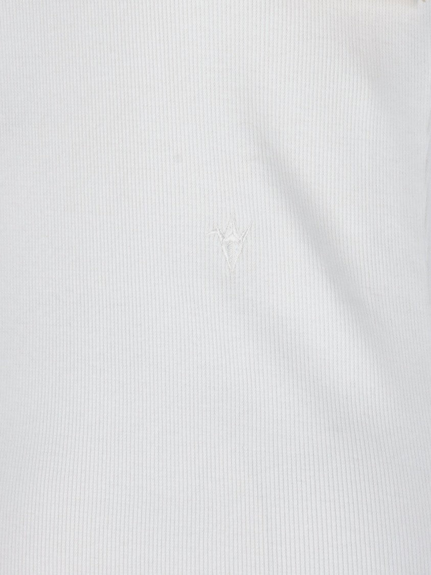 Setchu Ribbed Logo Mini Dress – White