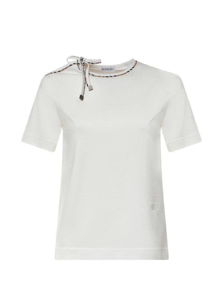 Burberry Cotton Regular Check Trim T-Shirt