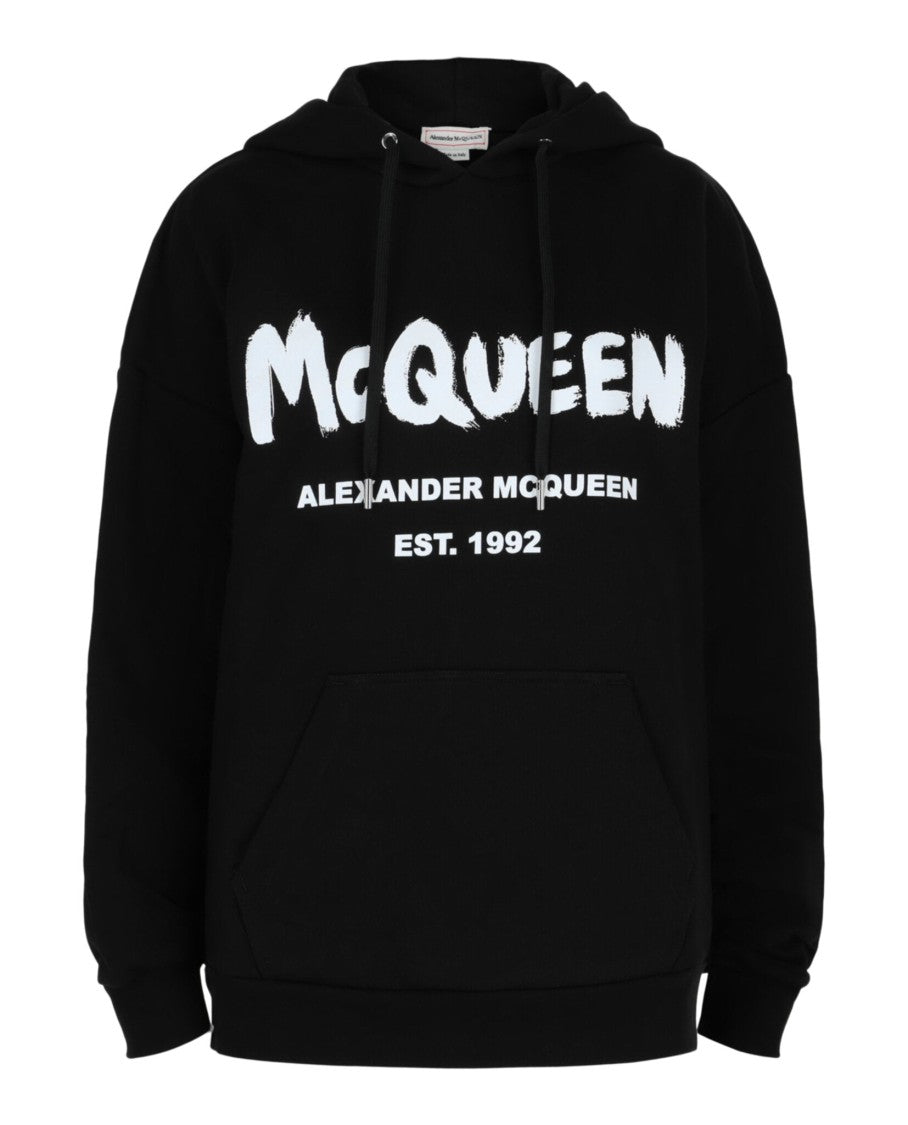 Alexander Mcqueen Graffiti Logo Hoodie