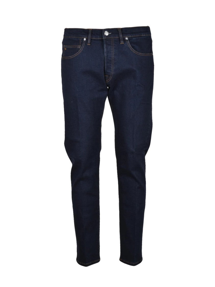 Nine In The Morning Blue Rock 5 Pocket Skinny Cotton Elastane Jeans